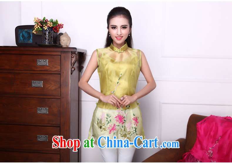 Bong-amphibious Ori-fong, summer 2015 new dresses T-shirt the root yarn embroidery, for cultivating Chinese T-shirt DQ 1536 yellow and green L pictures, price, brand platters! Elections are good character, the national distribution, so why buy now enjoy more preferential! Health