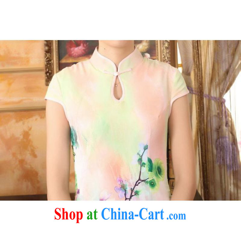 On Shanghai and optimize purchase goods, Ms. Tang with Diane Fong water droplets short-sleeved cultivating long double cheongsam - A green 2 XL, Shanghai, optimization, and, on-line shopping