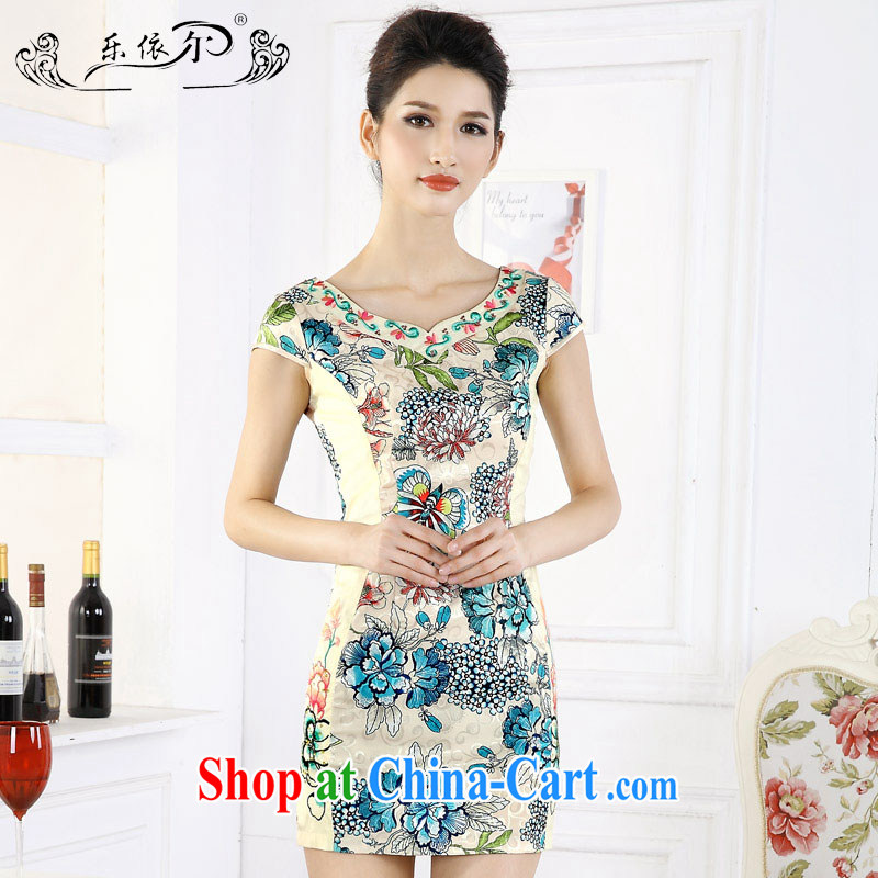 And, according to 2015 spring new short cheongsam dress girls retro stamp improved embroidery flower girl dresses LYE 66,610 green XXL, in accordance with (leyier), shopping on the Internet