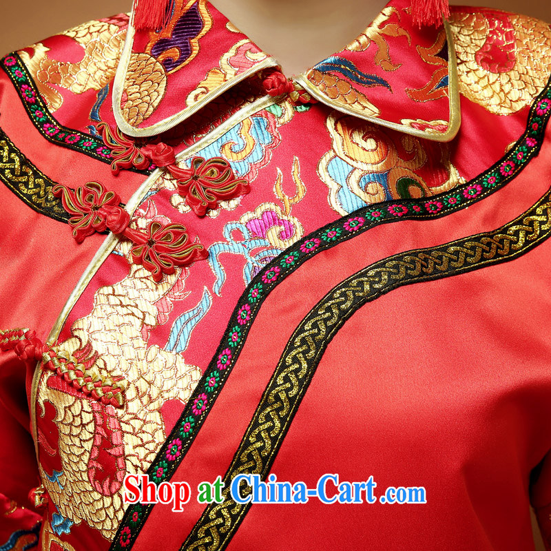 A good service is spring loaded Chinese marriage-soo kimono dress Chinese brides who married clothing qipao dress uniform toast Sau Wo service red 2 XL, good service, and, on-line shopping