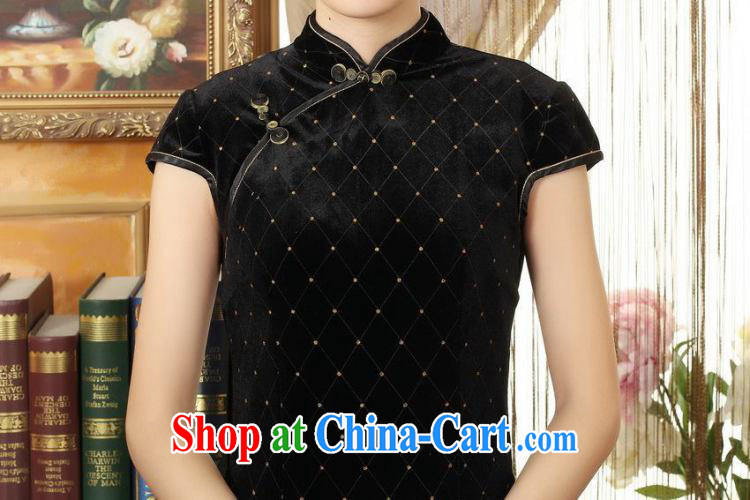 An Jing, Ms. Tang cheongsam dress with dress stretch the wool stylish classic short-sleeved short cheongsam black 2 XL pictures, price, brand platters! Elections are good character, the national distribution, so why buy now enjoy more preferential! Health