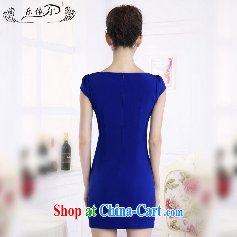 And, according to the new, 2015 cheongsam with graphics thin package and lady short cheongsam dress retro female LYE 66,619 blue XL, in accordance with (leyier), and, on-line shopping