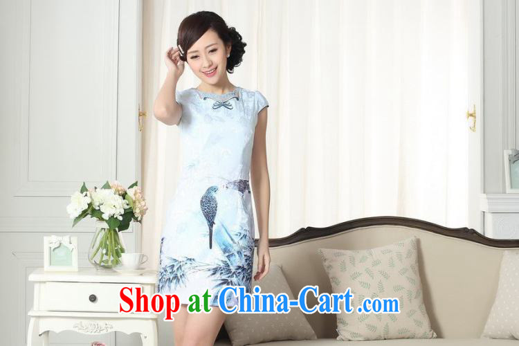 An Jing lady stylish jacquard cotton cultivating short cheongsam dress new improved cheongsam dress picture color 2 XL pictures, price, brand platters! Elections are good character, the national distribution, so why buy now enjoy more preferential! Health