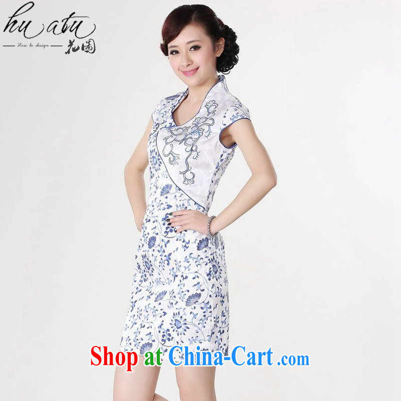 Take the dresses summer New Tang Women's clothes Chinese improved retro cotton, dresses for Tang on short dresses, such as the color 2 XL, spend figure, shopping on the Internet