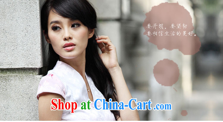 O, the 2015 spring and summer new daily elegant beauty 100 ground lace improved stylish 100 degree solid cheongsam dress short-sleeved sexy short A 6921 pink XL pictures, price, brand platters! Elections are good character, the national distribution, so why buy now enjoy more preferential! Health