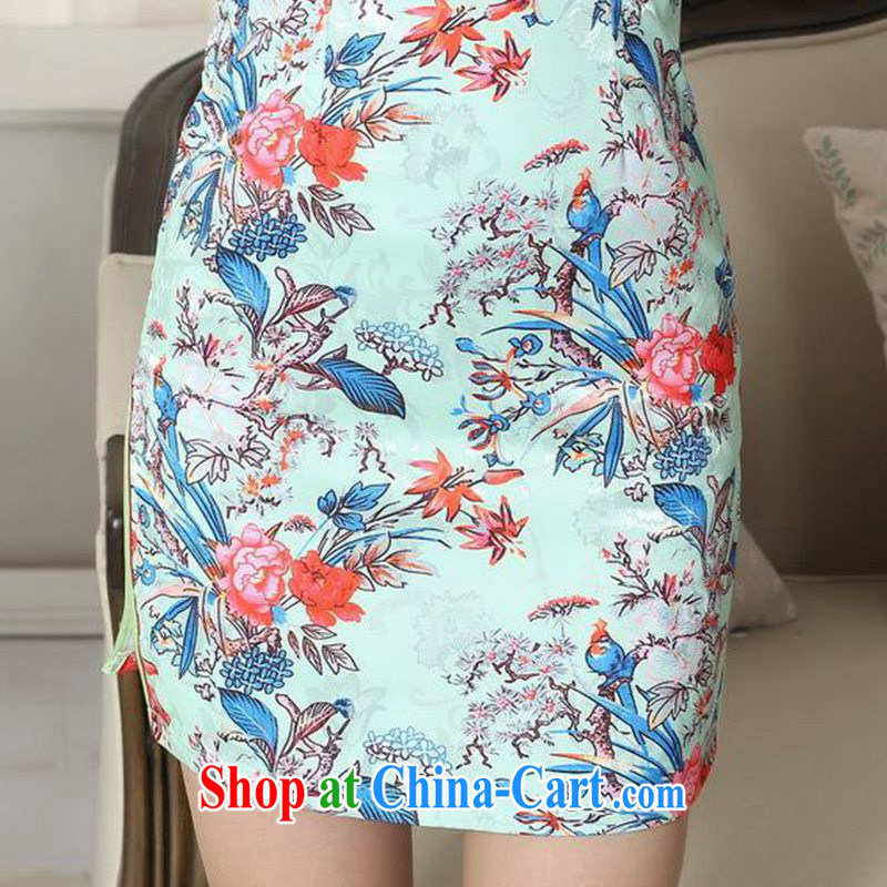 Carl Bildt, summer new elegance Chinese improved Chinese qipao, for a tight cultivating short-sleeved cheongsam dress LGD/D #0282 figure 2 XL, bill, and shopping on the Internet