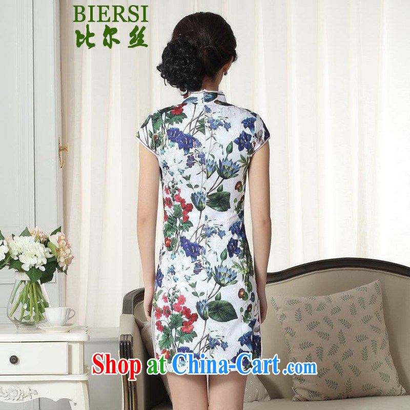 Carl Bildt, summer new Chinese qipao gown lady stylish jacquard cotton short-sleeved Sau San cheongsam dress LGD/D #0288 figure 2 XL, Bill Gates, and, shopping on the Internet