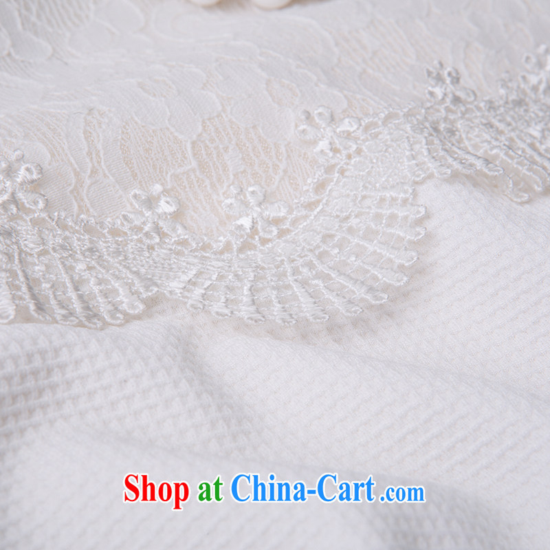 once and for all and fatally jealous White Rose National wind women's clothing retro lace white short-sleeved dresses spring and summer new 2015 white M, fatally jealous once and for all, and shopping on the Internet