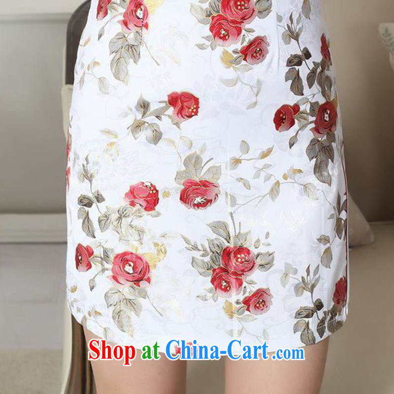 Carl Bildt, summer new Chinese qipao gown lady stylish jacquard cotton cultivating short cheongsam dress LGD/D #0289 figure 2 XL, Bill Gates, and, shopping on the Internet