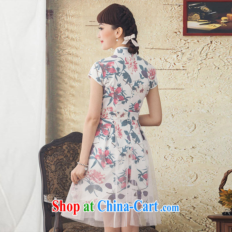 once and for all, fatally jealous Xin 2015 new spring and summer long, stamp duty cotton dress Ethnic Wind retro female white 2 XL, fatally jealous once and for all, and, shopping on the Internet