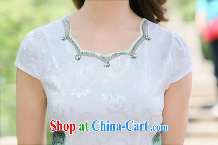 Appeals to appeal to 2015 new cheongsam dress Chinese dress uniform toast cultivating short sleeve cheongsam dress green XXL pictures, price, brand platters! Elections are good character, the national distribution, so why buy now enjoy more preferential! Health