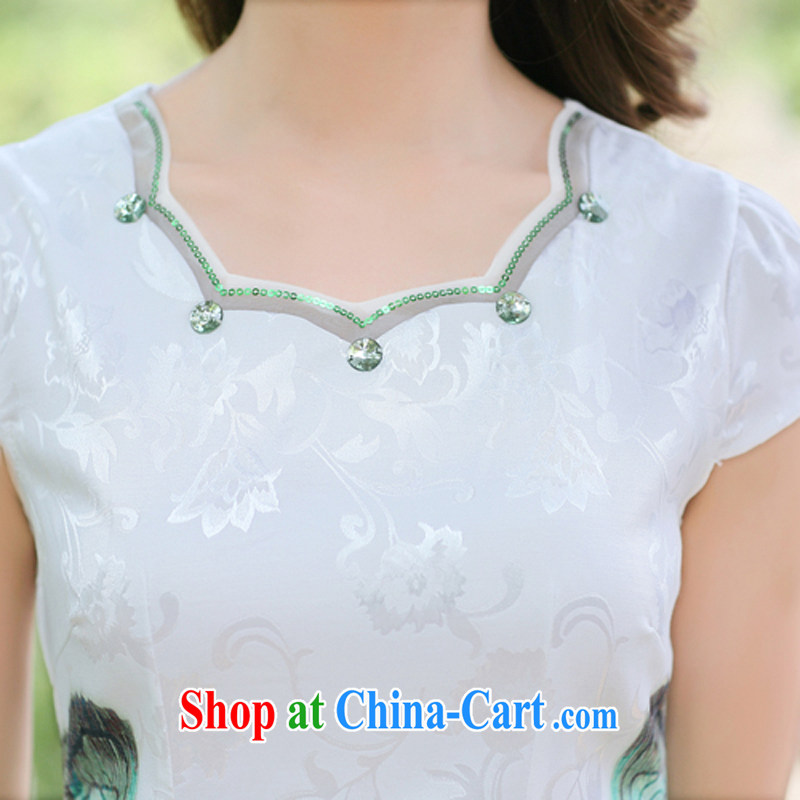 Appeals to appeal to 2015 new cheongsam dress Chinese dress uniform toast cultivating short sleeve cheongsam dress green XXL, appeal to appeal, and shopping on the Internet