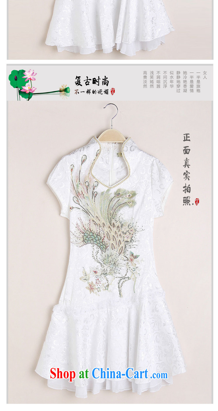 Yue love Ya 2015 sexy lace retro female Phoenix TV embroidery summer cheongsam dress DR 12,203 blue Phoenix XL pictures, price, brand platters! Elections are good character, the national distribution, so why buy now enjoy more preferential! Health
