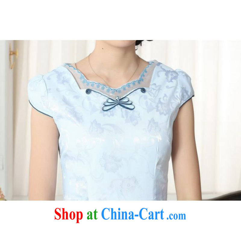 Shanghai, optimize purchase lady stylish jacquard cotton cultivating short cheongsam dress new improved cheongsam dress picture color 2 XL, Shanghai, optimize, and shopping on the Internet