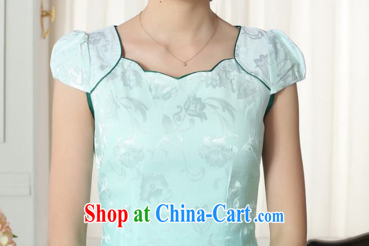 Shanghai, optimize purchase lady stylish jacquard cotton cultivating short cheongsam dress new improved cheongsam dress green S pictures, price, brand platters! Elections are good character, the national distribution, so why buy now enjoy more preferential! Health