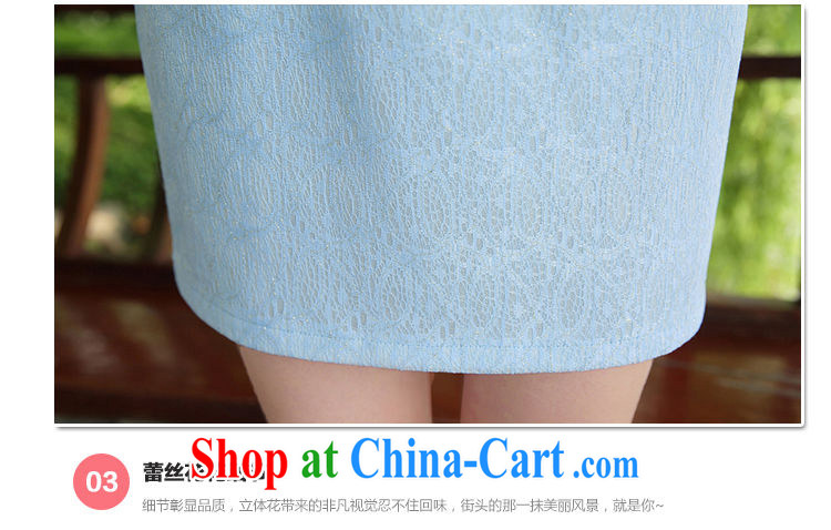 Appeals to appeal to 2015 new cheongsam dress girls everyday stylish cultivating Chinese improved cheongsam dress blue XL pictures, price, brand platters! Elections are good character, the national distribution, so why buy now enjoy more preferential! Health