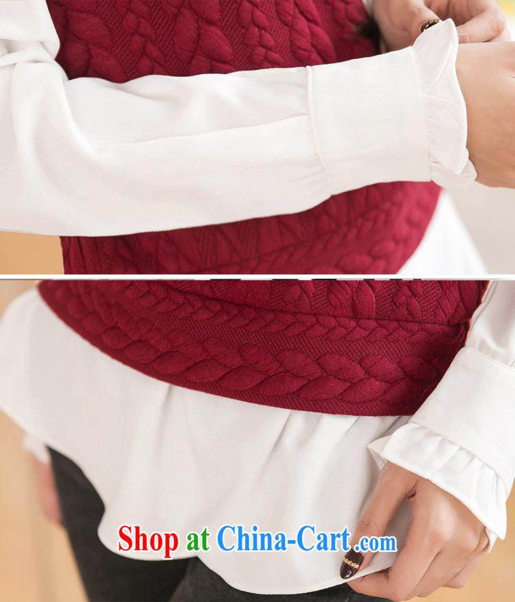 Ya-ting store 2015 spring new Korean female beauty graphics thin mushroom lace stitching leave of two long-sleeved T-shirt female wine red L pictures, price, brand platters! Elections are good character, the national distribution, so why buy now enjoy more preferential! Health