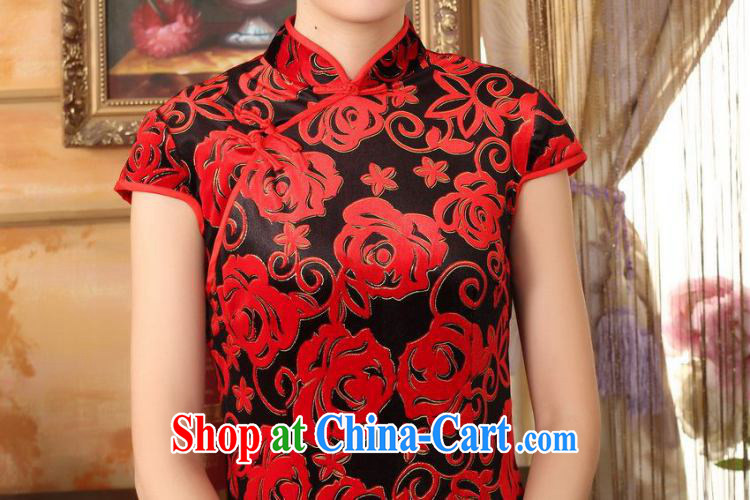 And Jing Ge Ms. Tang cheongsam dress with dress stretch the wool stylish classic short-sleeved short cheongsam red 2 XL pictures, price, brand platters! Elections are good character, the national distribution, so why buy now enjoy more preferential! Health