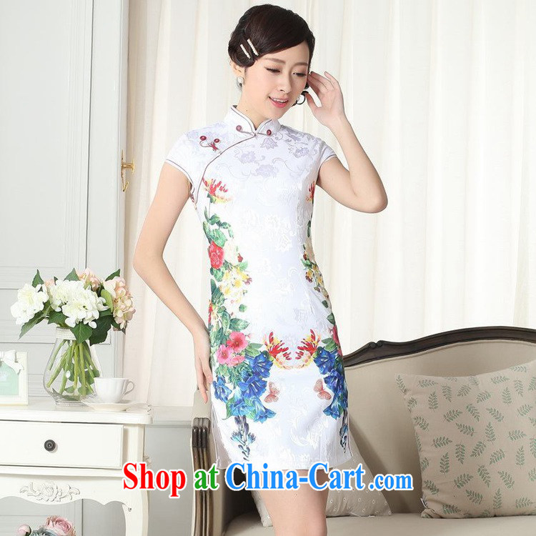 Carl Bildt, summer new Chinese qipao dress stylish jacquard cotton cultivating short cheongsam dress as figure 2 XL pictures, price, brand platters! Elections are good character, the national distribution, so why buy now enjoy more preferential! Health