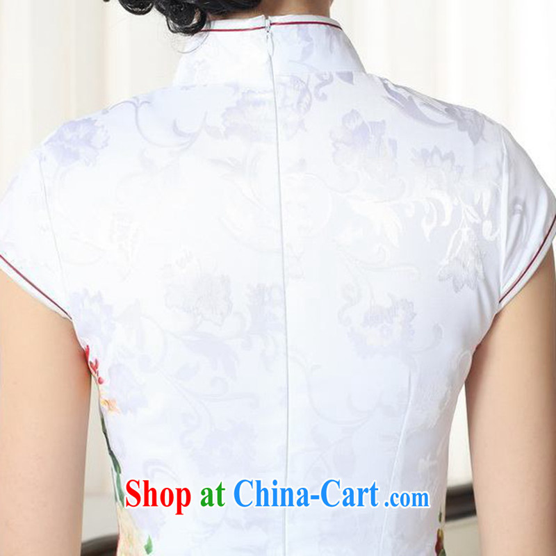 Carl Bildt, summer new Chinese qipao dress and stylish jacquard cotton cultivating short cheongsam dress such as figure 2 XL, Bill Gates, and shopping on the Internet