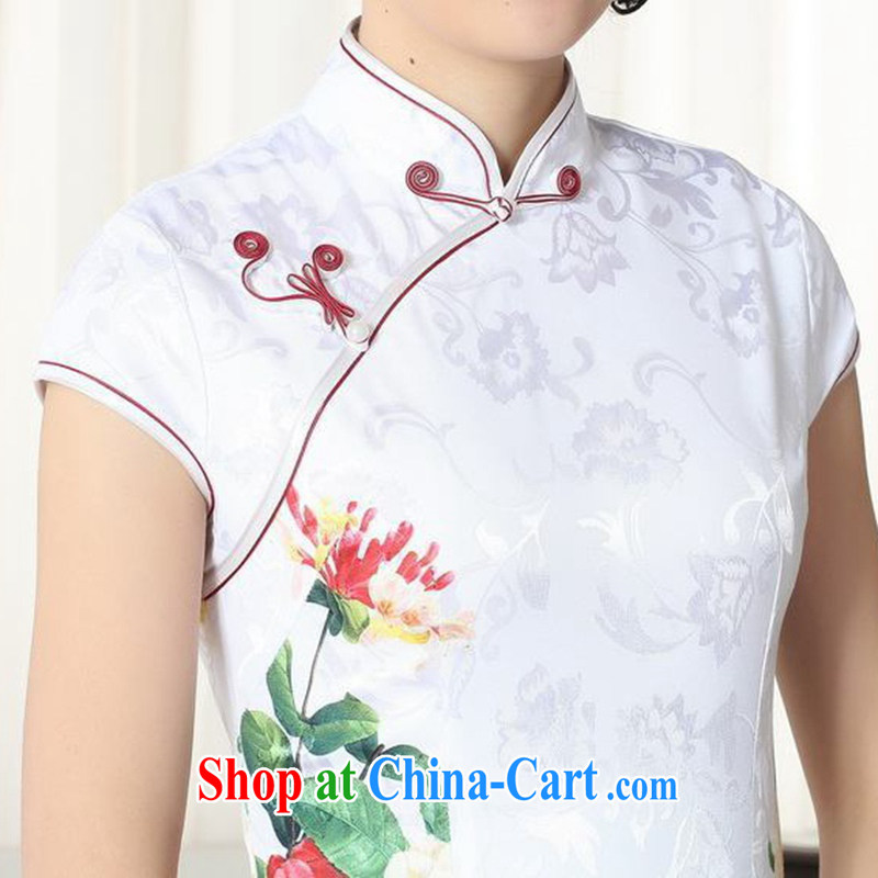 Carl Bildt, summer new Chinese qipao dress and stylish jacquard cotton cultivating short cheongsam dress such as figure 2 XL, Bill Gates, and shopping on the Internet