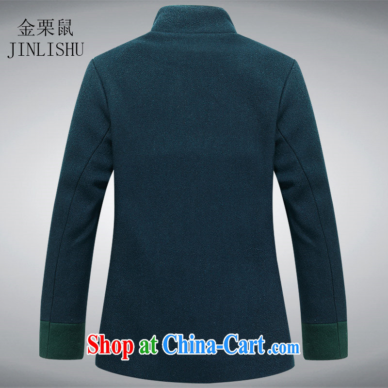The chestnut mouse new hair, female long-sleeved tang on China wind Chinese T-shirt jacket 3-color green XXXL, the chestnut mouse (JINLISHU), shopping on the Internet