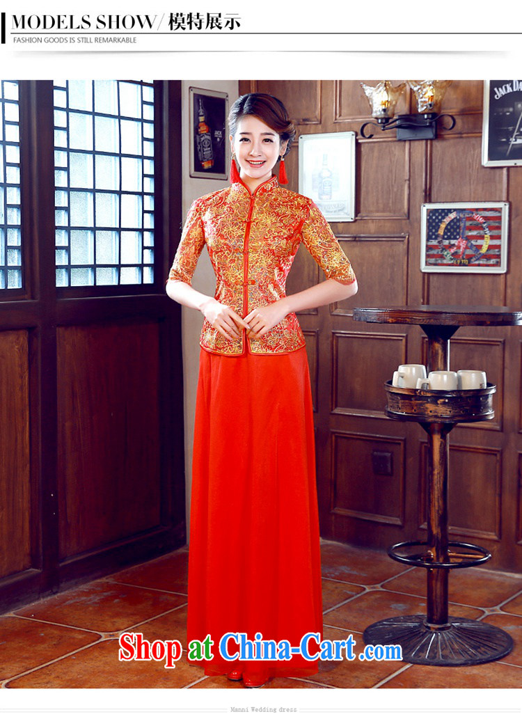 wedding dresses bridal dresses serving toast spring and summer new, spring 2015 use phoenix Sau Wo service Chinese wedding dress and long wedding dress embroidery, silk dress red XXL pictures, price, brand platters! Elections are good character, the national distribution, so why buy now enjoy more preferential! Health