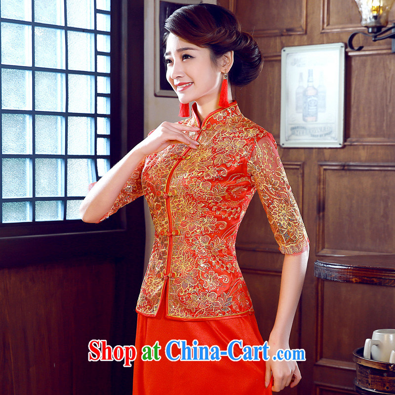 wedding dresses bridal dresses toast clothing spring and summer new, spring 2015 use phoenix Sau Wo service Chinese wedding dress and long, wedding dress embroidery, silk dress red XXL, diffuse Connie married Yi, shopping on the Internet
