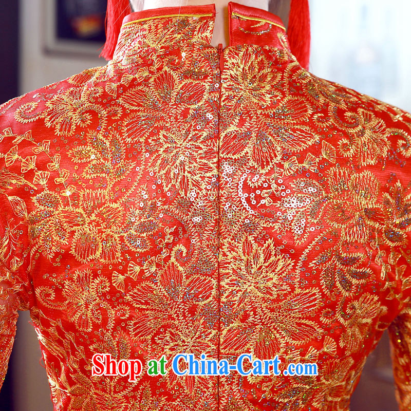 wedding dresses bridal dresses toast clothing spring and summer new, spring 2015 use phoenix Sau Wo service Chinese wedding dress and long, wedding dress embroidery, silk dress red XXL, diffuse Connie married Yi, shopping on the Internet