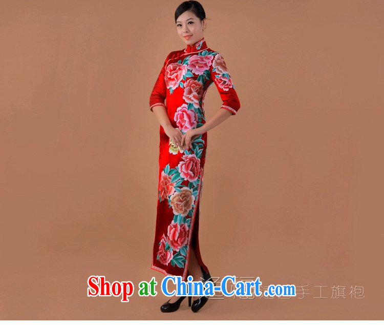 once and for all, red wedding dresses Jinling 13 most Peony cheongsam long heavy silk double-sided embroidery dresses brides dresses thanks King red tailored 25 Day Shipping pictures, price, brand platters! Elections are good character, the national distribution, so why buy now enjoy more preferential! Health