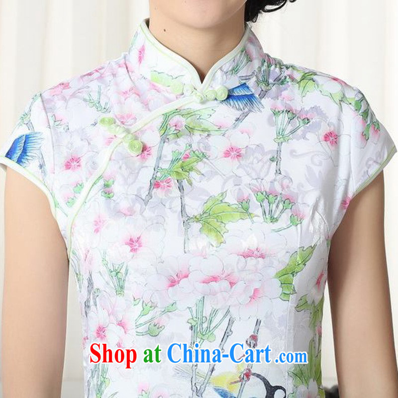 Carl Bildt, summer new elegance improved Chinese qipao, for a tight short-sleeved cultivating cheongsam dress LGD/D #0277 figure 2 XL, bill, and shopping on the Internet
