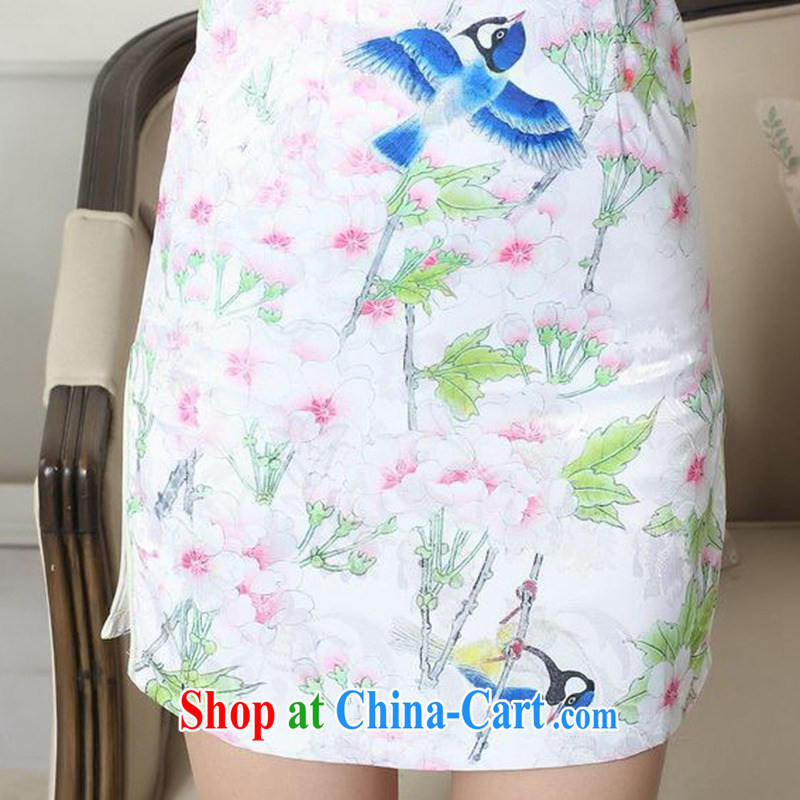 Carl Bildt, summer new elegance improved Chinese qipao, for a tight short-sleeved cultivating cheongsam dress LGD/D #0277 figure 2 XL, bill, and shopping on the Internet