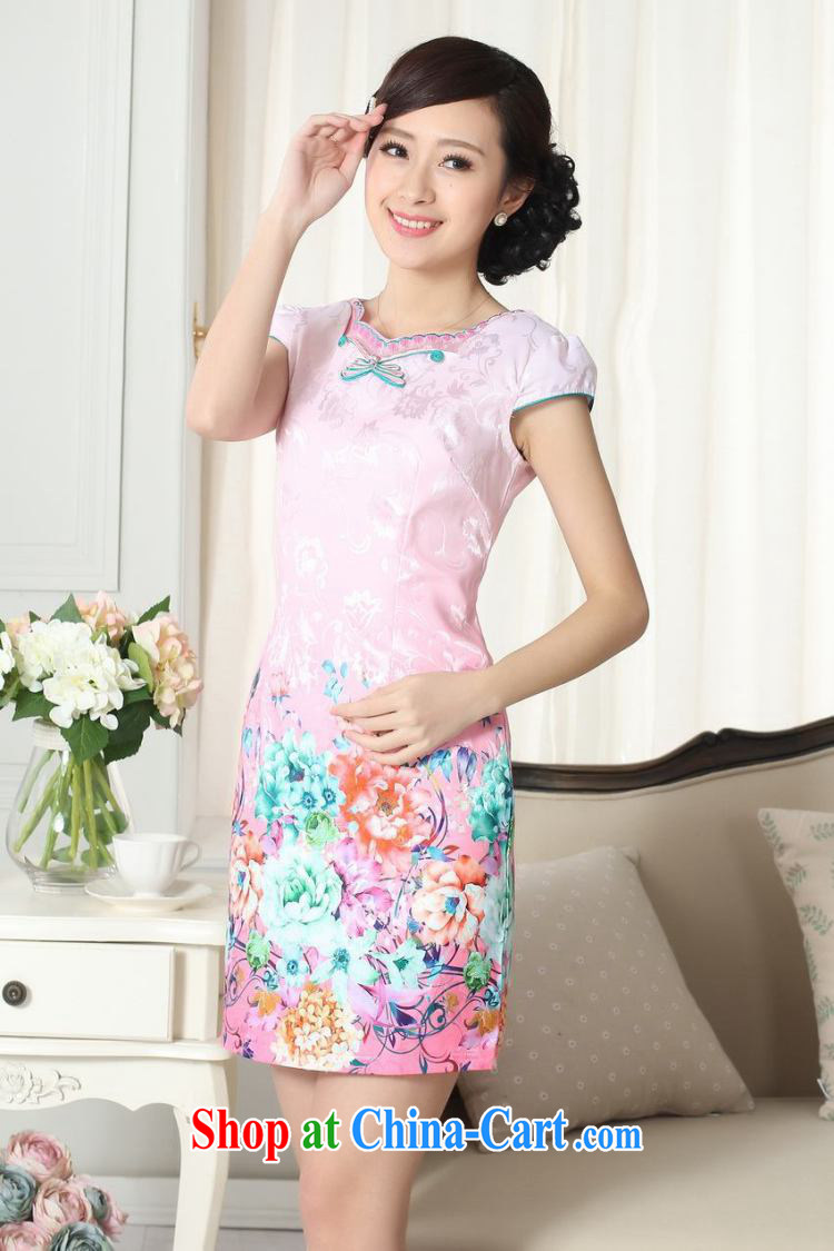 Jing contributed new summer elegance Chinese qipao improved graphics thin short cheongsam picture color 2 XL pictures, price, brand platters! Elections are good character, the national distribution, so why buy now enjoy more preferential! Health