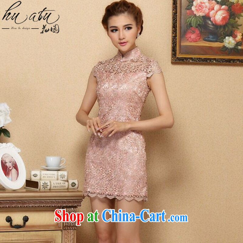 spend the summer Women's clothes, new dresses and Stylish European water-soluble lace improved cheongsam dress Openwork sexy dresses qipao, for 2 XL, spend figure, and shopping on the Internet