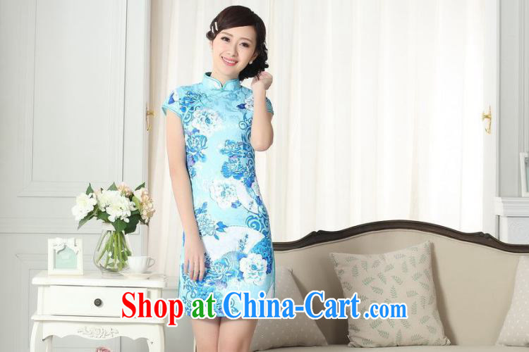 spend the summer new female lady stylish jacquard cotton cultivating short cheongsam dress Chinese, for a tight cheongsam dress picture color 2 XL pictures, price, brand platters! Elections are good character, the national distribution, so why buy now enjoy more preferential! Health
