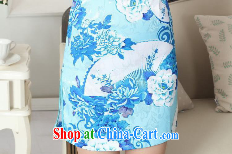 Dan smoke summer new female lady stylish jacquard cotton cultivating short cheongsam dress Chinese, for a tight cheongsam dress picture color 2 XL pictures, price, brand platters! Elections are good character, the national distribution, so why buy now enjoy more preferential! Health
