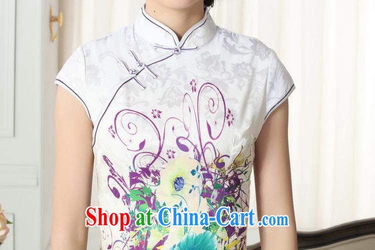 Bin Laden smoke-free summer new female lady stylish jacquard cotton cultivating short cheongsam dress Chinese elegant, traditional costumes for Dress as the color 2 XL pictures, price, brand platters! Elections are good character, the national distribution, so why buy now enjoy more preferential! Health