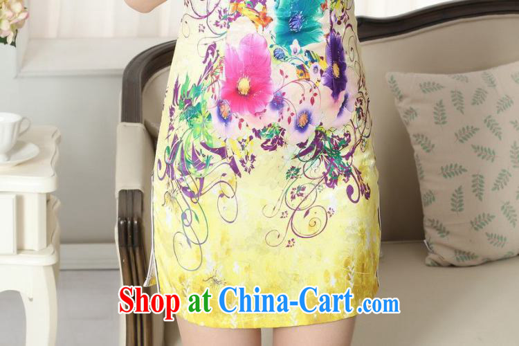 Bin Laden smoke-free summer new female lady stylish jacquard cotton cultivating short cheongsam dress Chinese elegant, traditional costumes for Dress as the color 2 XL pictures, price, brand platters! Elections are good character, the national distribution, so why buy now enjoy more preferential! Health
