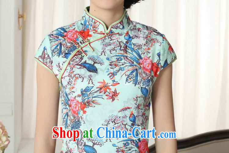 spend the summer with new female elegance Chinese qipao Chinese is hard graphics thin jacquard cotton stamp short cheongsam picture color 2 XL pictures, price, brand platters! Elections are good character, the national distribution, so why buy now enjoy more preferential! Health