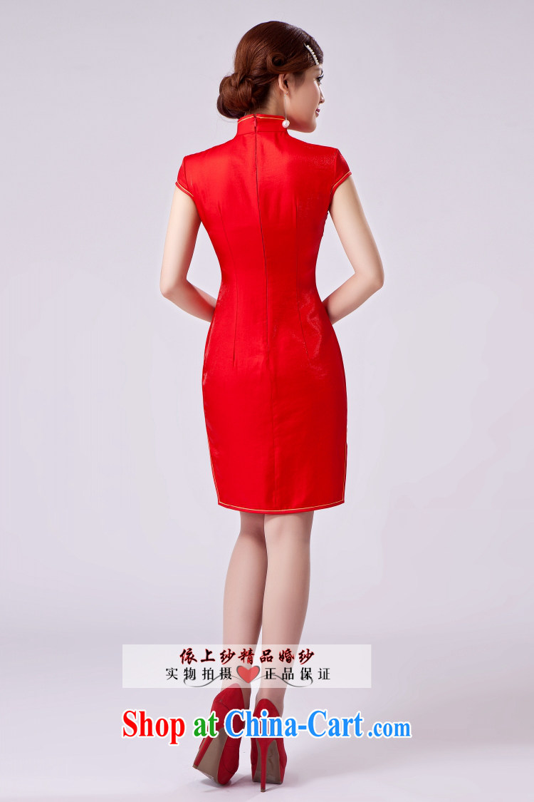 In Uganda, the original innovation, improved daily retro beauty ladies cotton embroidered short cheongsam dress dress red XL pictures, price, brand platters! Elections are good character, the national distribution, so why buy now enjoy more preferential! Health