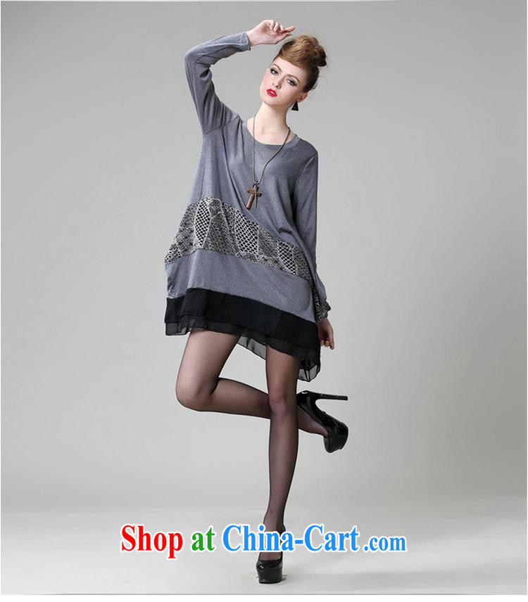 2015 new, modern Europe and loose the code with the successive skirts long-sleeved round-collar is not rules skirt gray are code pictures, price, brand platters! Elections are good character, the national distribution, so why buy now enjoy more preferential! Health