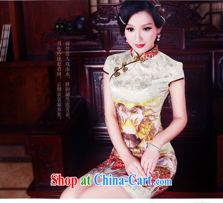 ruyi, 2015 new summer, short, female qipao qipao Daily Beauty short dresses qipao 5001 blue S pictures, price, brand platters! Elections are good character, the national distribution, so why buy now enjoy more preferential! Health