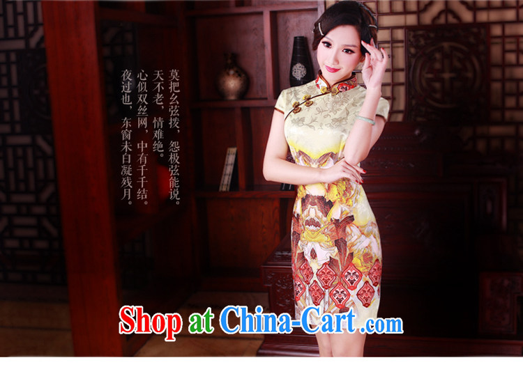 ruyi, 2015 new summer, short, female qipao qipao Daily Beauty short dresses qipao 5001 blue S pictures, price, brand platters! Elections are good character, the national distribution, so why buy now enjoy more preferential! Health