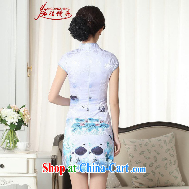 In accordance with the situation in summer new elegance Chinese qipao Chinese beauty short cheongsam dress LGDD 0260 #as figure 2 XL, in accordance with the situation, and, online shopping