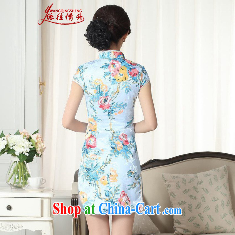 According to the conditions and in the summer, jacquard cotton improved Chinese qipao Classic tray for cultivating short cheongsam dress LGD/D #0261 figure 2 XL, in accordance with the situation, and, shopping on the Internet