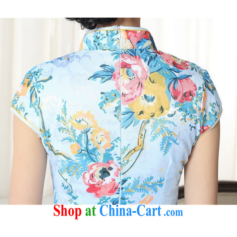 According to the conditions and in the summer, jacquard cotton improved Chinese qipao Classic tray for cultivating short cheongsam dress LGD/D #0261 figure 2 XL, in accordance with the situation, and, shopping on the Internet