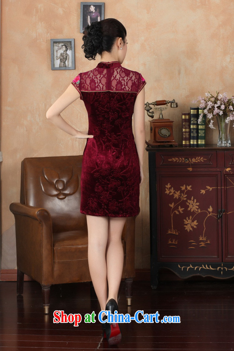 An Jing summer new female lace cheongsam dress improved daily thin embroidered cheongsam picture color 2 XL pictures, price, brand platters! Elections are good character, the national distribution, so why buy now enjoy more preferential! Health