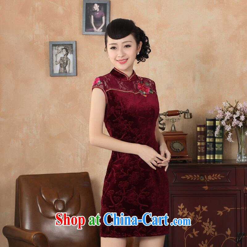 Jing contributed new summer, ladies lace cheongsam dress improved daily thin embroidered cheongsam picture color 2 XL, facilitating Jing, and shopping on the Internet