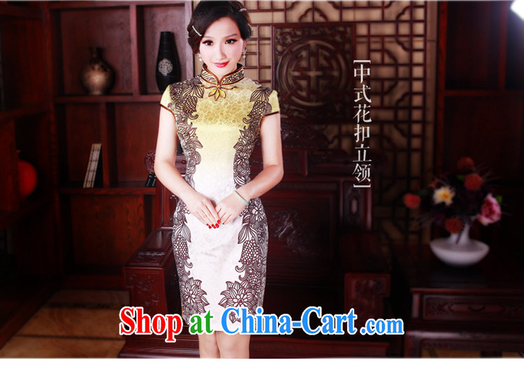 Ruyi wind spring short-sleeve dresses 2015 new retro style improved stylish dresses cheongsam dress suit 5004 XXL pictures, price, brand platters! Elections are good character, the national distribution, so why buy now enjoy more preferential! Health