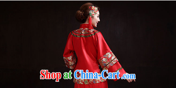 The married Yi Su-wo service bridal gown red Chinese Antique toast wedding clothes, Sau kimono larger pregnant red L pictures, price, brand platters! Elections are good character, the national distribution, so why buy now enjoy more preferential! Health